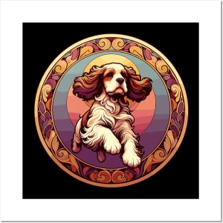 Art Nouveau Cocker Spaniel  - Spaniel Lovers Gift Posters and Art